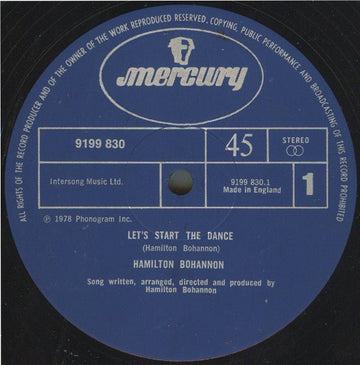 Hamilton Bohannon - Let's Start The Dance Vinyl Vinly Record