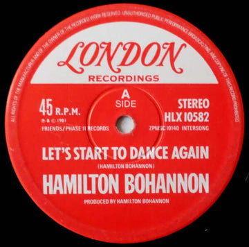 Hamilton Bohannon - Let's Start To Dance Again Vinyl Vinly Record