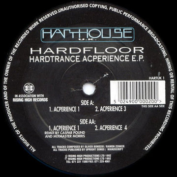 Hardfloor - Hardtrance Acperience E.P. Vinyl Vinly Record