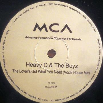 Heavy D & The Boyz - The Lover's Got What U Need Vinyl Vinly Record