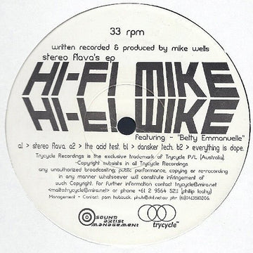 Hi - Fi Mike Featuring Betty Emmanuelle - Stereo Flava's EP Vinyl Vinly Record