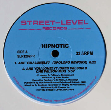 Hipnotic - Are You Lonely Remixes Vinyl Vinly Record