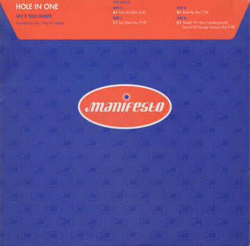 Hole In One - Life's Too Short Vinyl Vinly Record