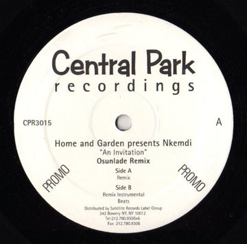 Home & Garden Presents Nkemdi Amadiume - An Invitation (Osunlade Remix) Vinyl Vinly Record