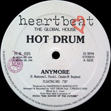 Hot Drum - Anymore Vinyl Vinly Record