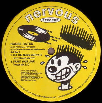 House Rated - Let The Music Motivate Vinyl Vinly Record