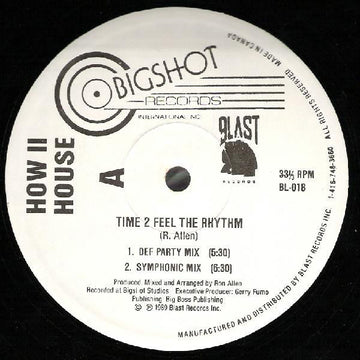 How II House - Time 2 Feel The Rhythm Vinyl Vinly Record