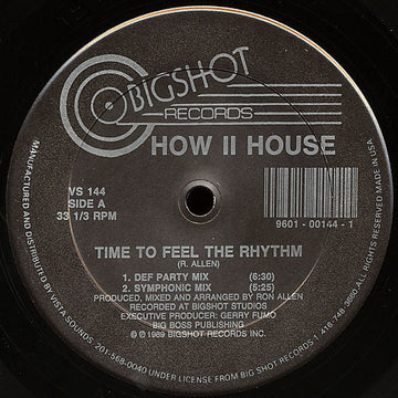 How II House - Time To Feel The Rhythm Vinyl Vinly Record