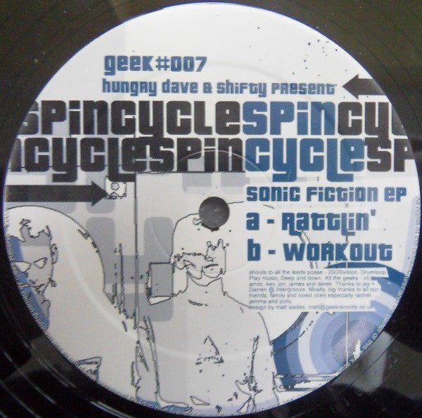 Hungry Dave & Shifty Present Spincycle - Sonic Fiction EP Vinyl
