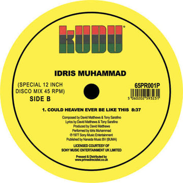Idris Muhammad - Could Heaven Ever Be Like This (Late Nite Tuff Guy Remix) Vinyl Vinly Record