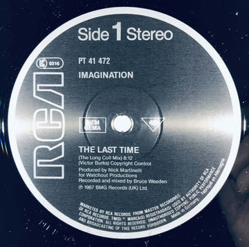 Imagination - The Last Time Vinyl Vinly Record