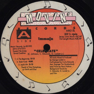 Immaje - Celebrate Vinyl Vinly Record