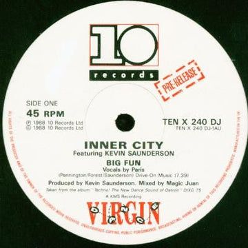 Inner City Featuring Kevin Saunderson - Big Fun Vinyl Vinly Record