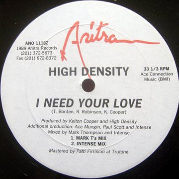 Intense - The Strength / I Need Your Love Vinyl Vinly Record