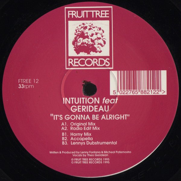 Intuition Feat Gerideau - It's Gonna Be Alright Vinyl