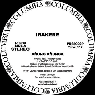 Irakere - Anung Anunga Vinyl Vinly Record