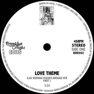 ISAAC - Love Theme - Ilija Rudman - Higher Ground Mixes Vinyl Vinly Record