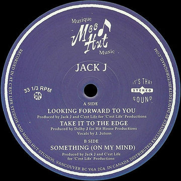 Jack J - Looking Forward To You Vinyl Vinly Record