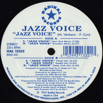 Jazz Voice - Jazz Voice Vinyl Vinly Record