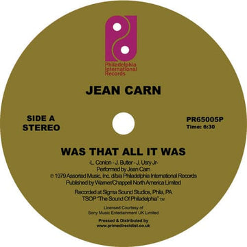 Jean Carn - Was That All It Was Vinyl Vinly Record