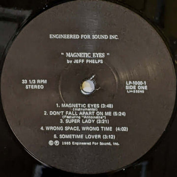Jeff Phelps - Magnetic Eyes Vinyl Vinly Record