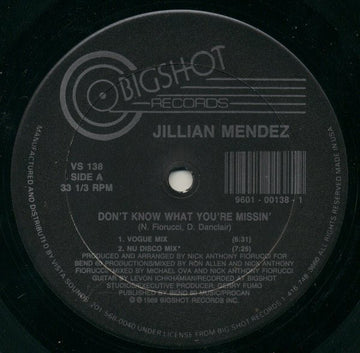 Jillian Mendez - Don't Know What You're Missin' Vinyl Vinly Record