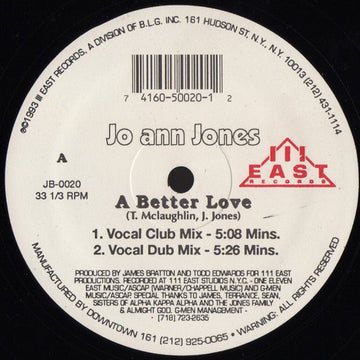 Jo Ann Jones - A Better Love Vinyl Vinly Record