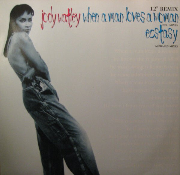 Jody Watley - When A Man Loves A Woman / Ecstasy Vinyl