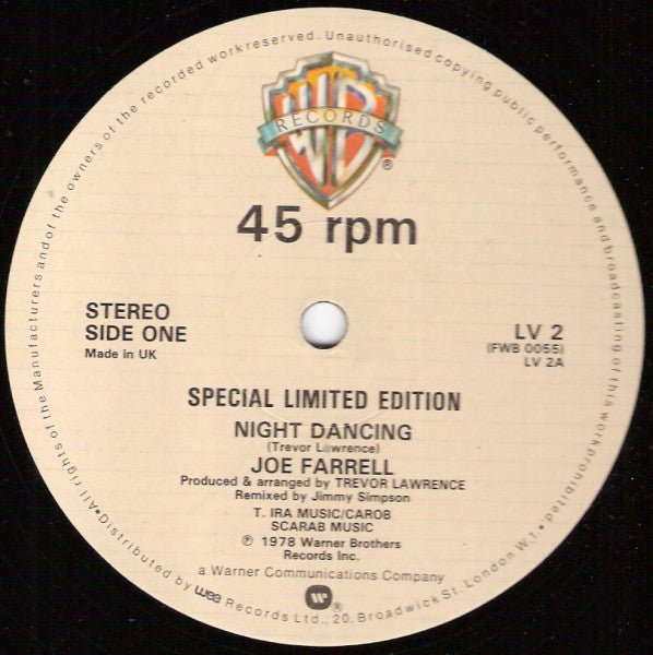 Joe Farrell - Night Dancing Vinyl