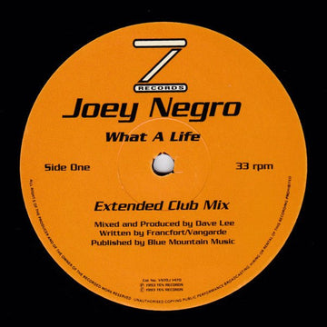 Joey Negro - What A Life / Universe Of Love Vinyl Vinly Record