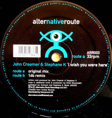 John Creamer & Stephane K - I Wish You Were Here Vinyl Vinly Record