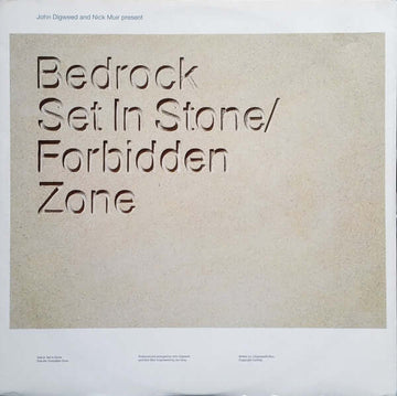 John Digweed and Nick Muir Present Bedrock - Set In Stone / Forbidden Zone Vinyl Vinly Record