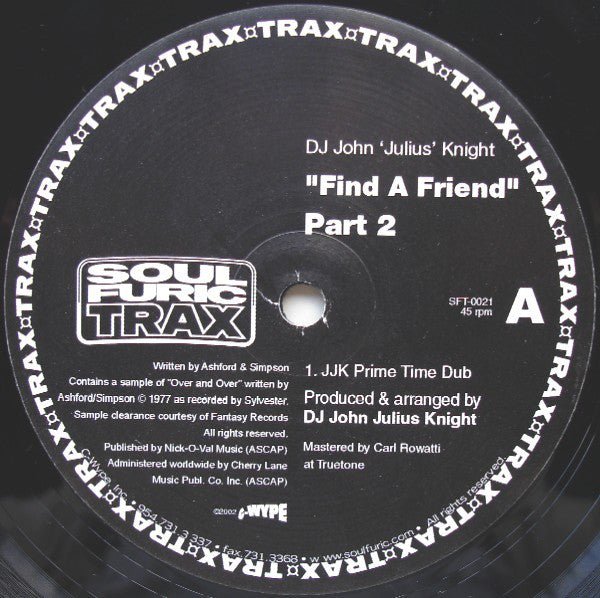 John "Julius" Knight - Find A Friend (Part 2) Vinyl