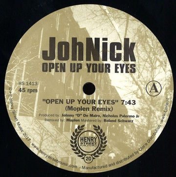 JohNick - Open Up Your Eyes Vinyl Vinly Record