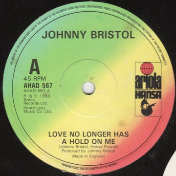 Johnny Bristol - Love No Longer Has A Hold On Me Vinyl Vinly Record