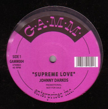 Johnny Darkos - Supreme Love Vinyl Vinly Record
