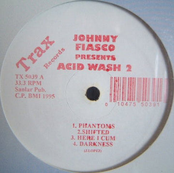 Johnny Fiasco - Acid Wash 2 Vinyl Vinly Record