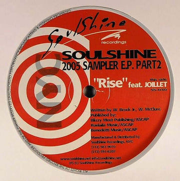 Joillet / Jay - Soulshine 2005 Sampler E.P. Part 2 Vinyl Vinly Record