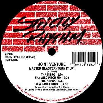 Joint Venture - Master Blaster (Turn It Up) / Somewhere In Space Vinyl Vinly Record