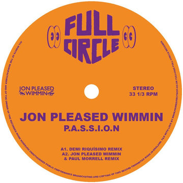 Jon Pleased Wimmin - P.A.S.S.I.O.N Vinyl Vinly Record