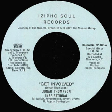 Jonah Thompson - Get Involved (Ltd. 300 Copies) Vinyl Vinly Record