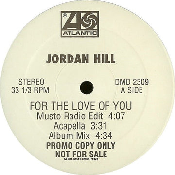 Jordan Hill - For The Love Of You Vinyl Vinly Record