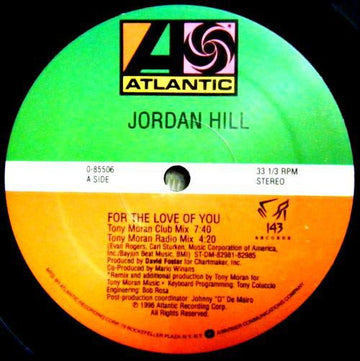Jordan Hill - For The Love Of You Vinyl Vinly Record