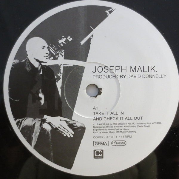 Joseph Malik - Take It All In And Check It All Out Vinyl