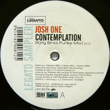 Josh One / Bombdogs - Legato Sampler Vinyl Vinly Record