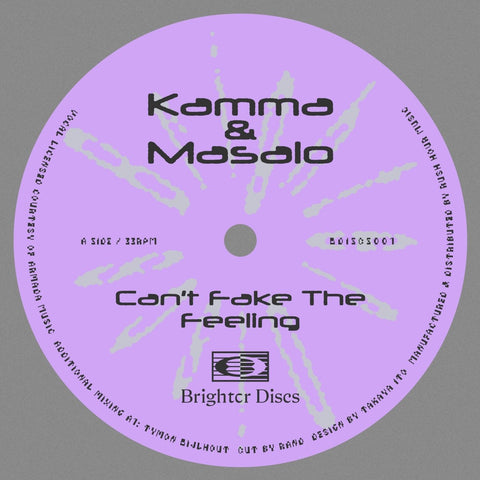 Kamma & Masalo - Can't Fake The Feeling Vinyl - Vinyl Record