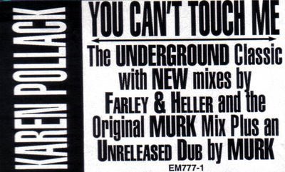 Karen Pollard - You Can't Touch Me (1995 Remixes)