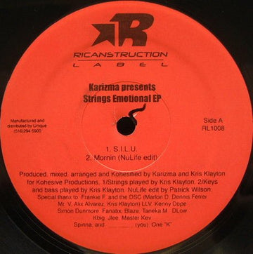 Karizma - Strings Emotional EP Vinyl Vinly Record