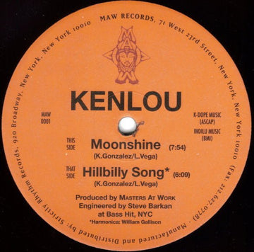 Kenlou - Moonshine / Hillbilly Song Vinyl Vinly Record