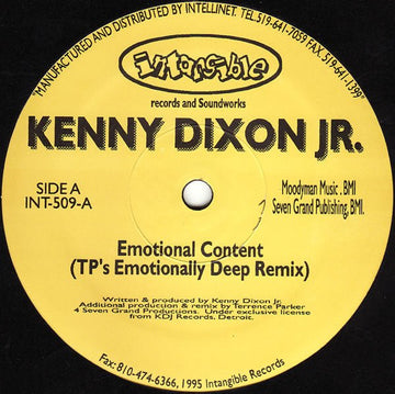 Kenny Dixon Jr. - Emotional Content Vinyl Vinly Record